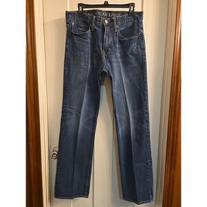 American Eagle Mens Jeans Relaxed Straight Leg Medium Wash 32x34 EUC